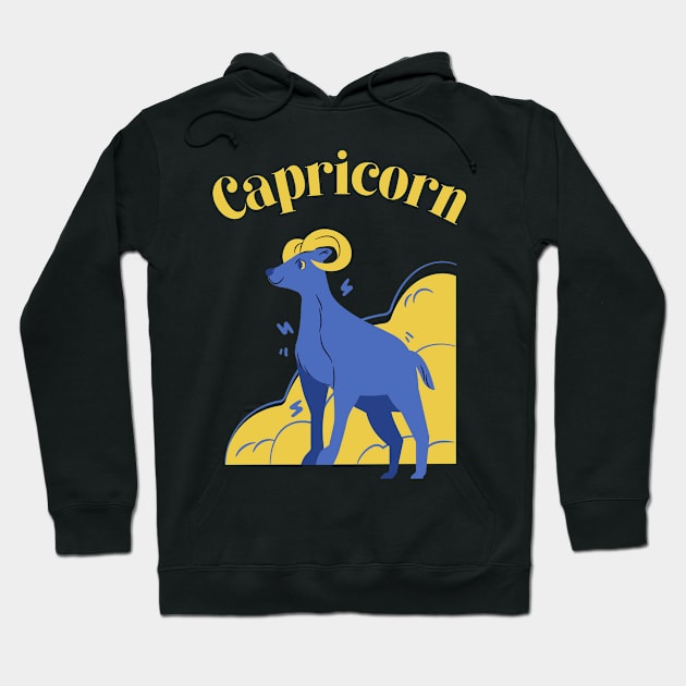 Capricorn Zodiac Sign Horoscope Astrology Hoodie by Elysian Alcove